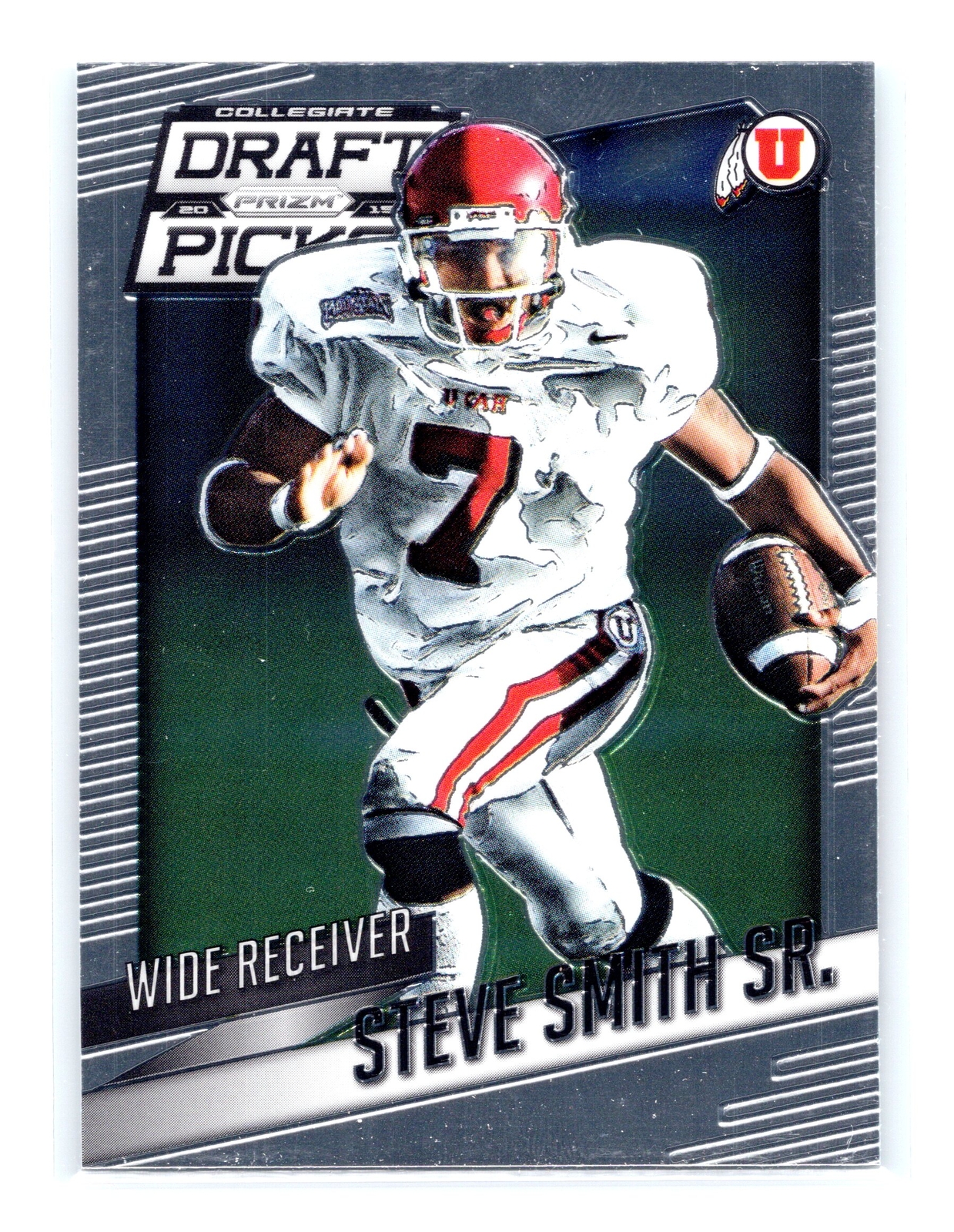 2015 Prizm Collegiate Draft Picks Football #93 Steve Smith Sr. Utah Utes