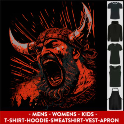 Warrior Cry Wikinger Walhalla Odin Nordische Götter Herren Damen Kinder Unisex
