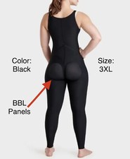 Body Marena Recovery NERO passo 1 BBL schiena alta lunghezza caviglia 3XL XXXL FBCL