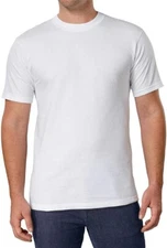 Kirkland Men's 6-pack White 100% Cotton Crew Neck T-Shirts - FREE SHIPPING!