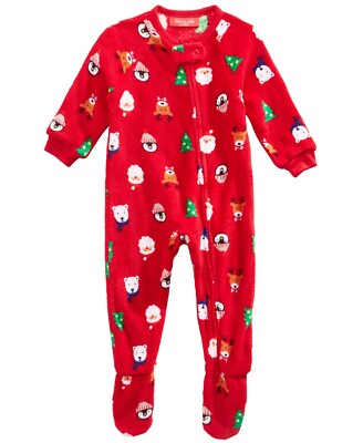 Family PJs Santa Friends Matching One-Piece Christmas Pajamas 24 Months  #4387