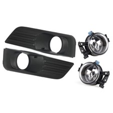 Kits de 4 luces antiniebla para parachoques delantero cubierta rejilla + faros antiniebla para Ford Focus 2005-07