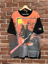 Rare Vintage 90s Star Wars Darth Maul Tshirt Tatooine Anakin XL black