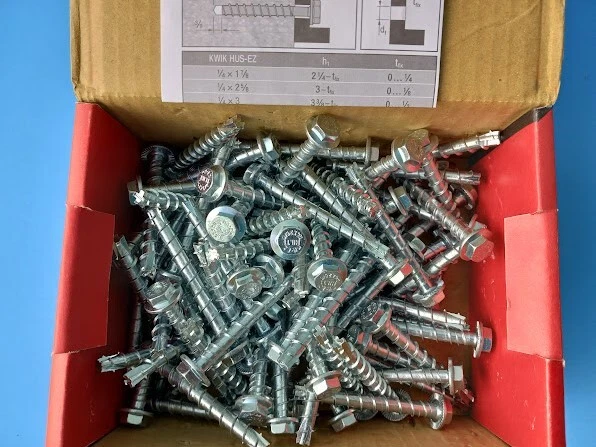 Hilti 1 4 x 2 5 8 Kwik Hus EZ Anchor Screw For Concrete Masonry