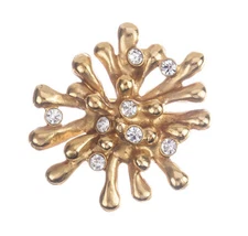 Christian LaCroix Abstract Starburst Rhinestone Brooch