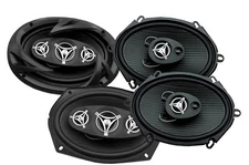 2x Power Acoustik EF-694 6x9″ 800W 4-Way + 2x EF-573 5x7″ 500W 3-Way Speakers
