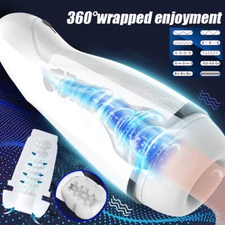 Automatic HandsFree Male Masturbaters Telescopic Cup Stroker Sex Toys For Men US