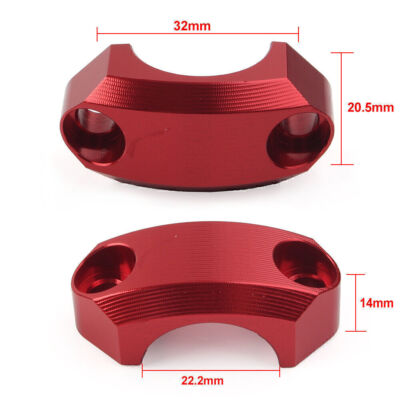 22mm CNC Master Cylinder Perch Clamp Cover Blue For
