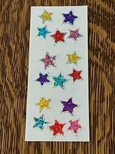 Vintage Mrs Grossman Prismatic Star Stickers (3 Modules, 1 Sheet, 15pcs)