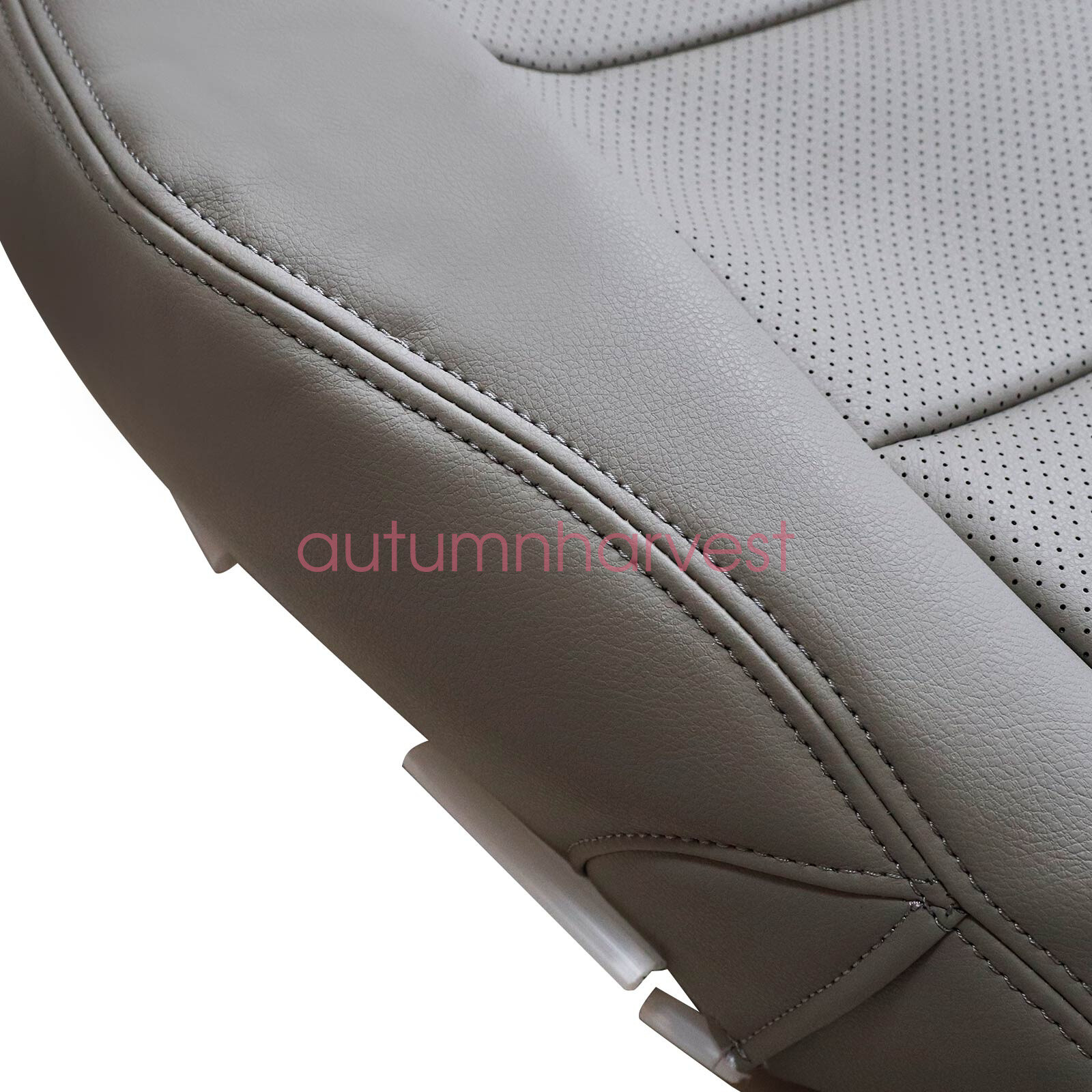 For Acura RDX 2007-2012 Perforated Leather Seat Cover Both Side Bottom GRAY