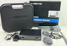 Phenyx Pro Ptu-52 Black Uhf Design Dual-channel Wireless Microphone System