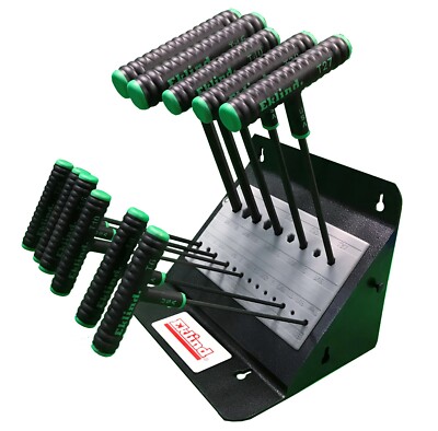 Eklind Torx T Handle Wrench Set 11pc T6-T50 68692 9'' Arm T-Handle w Stand USA