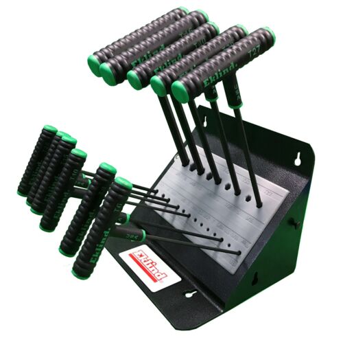 Eklind Torx T Handle Wrench Set 11pc T6-T50 68692 9" Arm T-Handle w Stand USA - 第 1/5 張圖片