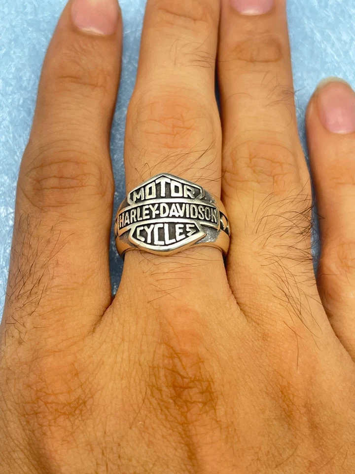 Harley Davidson Design 925 Sterling Silver Ring, Gift for Birthday, Trendy Ring - Image 2 of 4