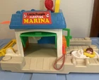 Vintage Fisher Price Little People Floating Marina #2582 1988 with boat figure