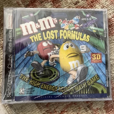 M&M's The Lost Formulas 3D Math CD 2000 Vintage Video Game Disc For PC New READ