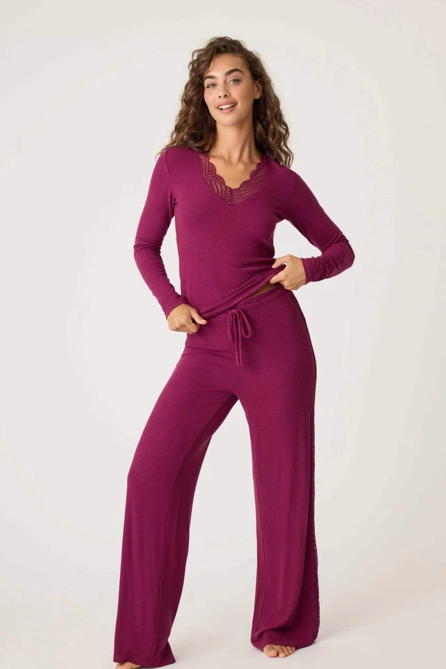 PJ Salvage Bordeaux Sweet Dreams Pajama Set RPSDLS/RPSDP