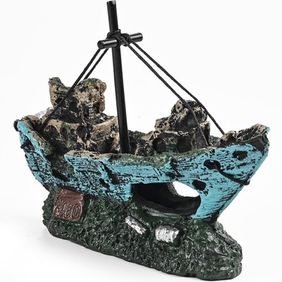 Fish Tank Decoration Aquarium Accessories, Fish Tank Ornaments, Shipwreck Decor,