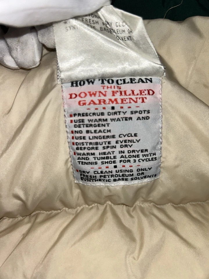 Vintage Orvis Puffer Vest Mens M Green Goose Down Snap Zip Vintage 80s Outdoors - Image 4 of 4