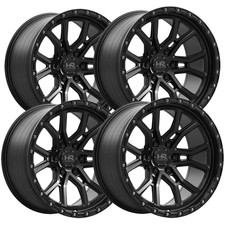 Set Of 4 Hardrock Off-road H115 20x10 6x5.5 -19mm Satin Black Wheels Rims