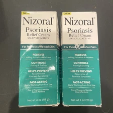 2 boxes- Nizoral Psoriasis Relief Cream 4 Fl Oz  Exp.  01/2026