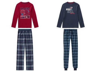 Pepperts Jungen Lange Schlafhose + Langarm Oberteil Pyjama 100% Baumwolle