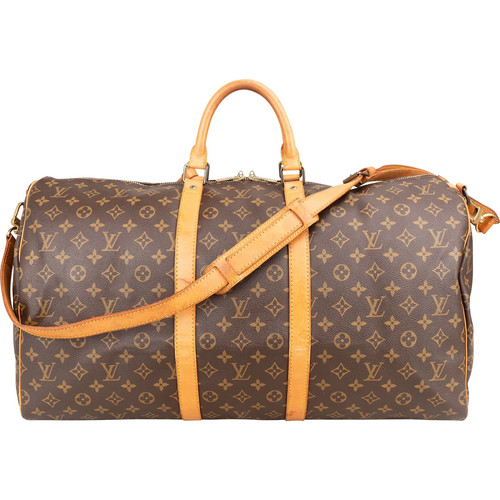 Louis Vuitton Monogram Keepall 55 Bandoulière Travel Bag Pouch