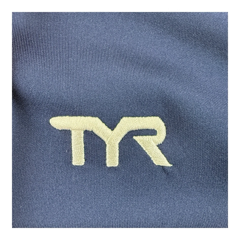 TYR x USA Water Polo Blue Full Zip Hooded Sweatshirt Poly Stretch Men's Medium - Image 4 of 4