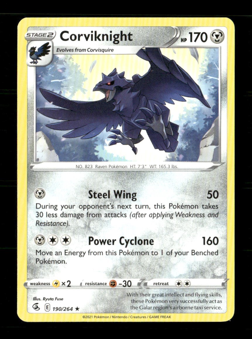 Corviknight 190/264 Fusion Strike NM/M Pokemon