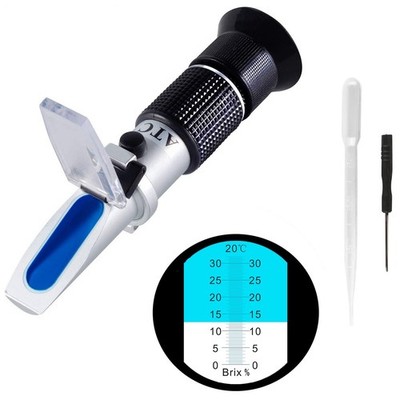 Handheld Brix Meter Refractometer 032% Sugar Content Test Tool ATC Fruit