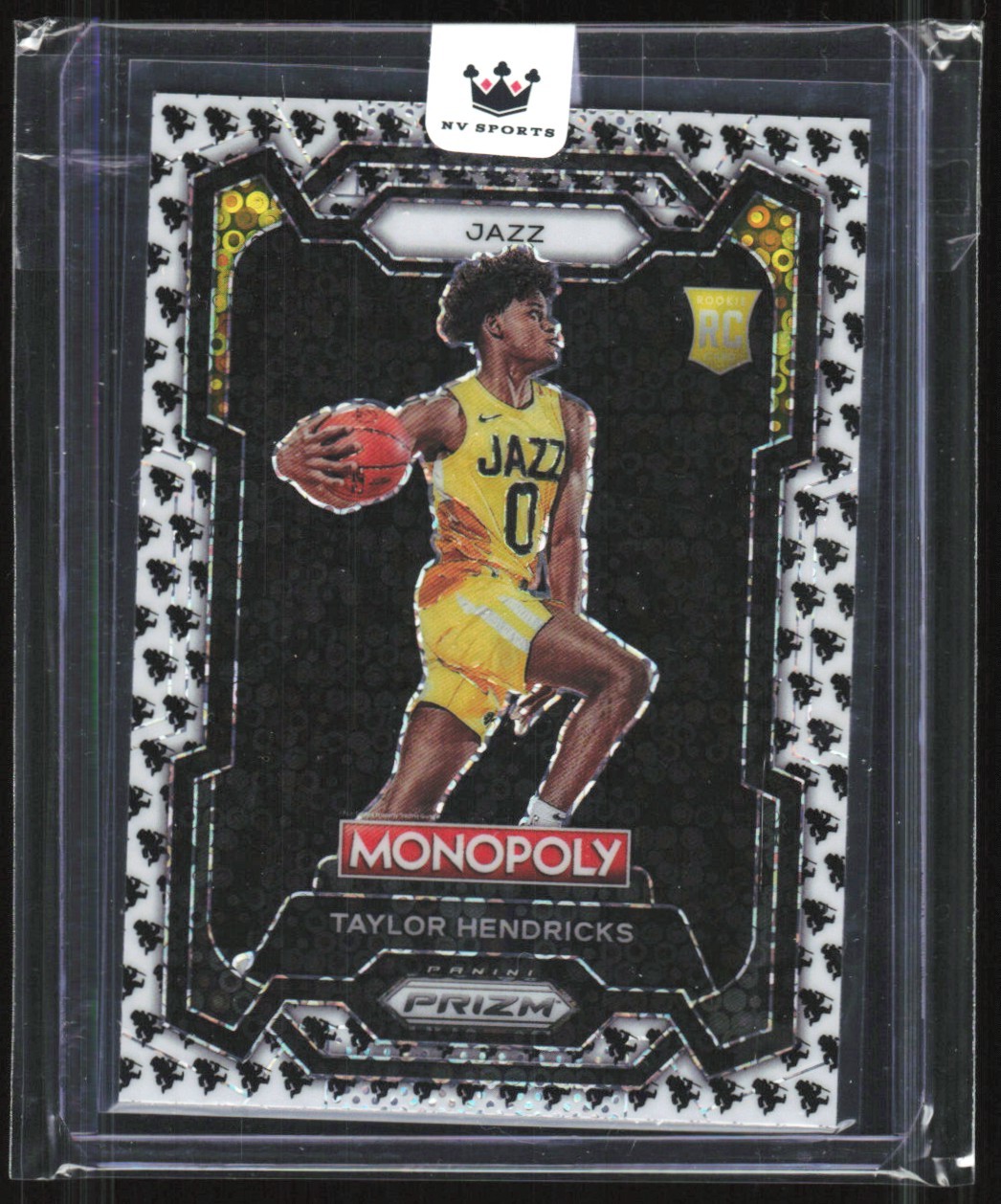 2023-24 Panini Prizm Monopoly Man Black & White Taylor Hendricks Rookie Utah