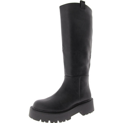 Madden Girl Womens Crow Black Knee-High Boots Shoes