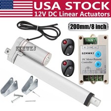 DC 12V 8" Linear Actuator 330lbs Max Lift Electric DC Motor W/ Remote Controller