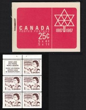 Canada Queen Elizabeth II Booklet 25c Two panes 1967 MNH SG#SB59