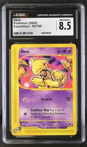 Abra Pokemon (2002) Expedition #93/165 CGC 8.5 NM/MINT+ Common WOTC