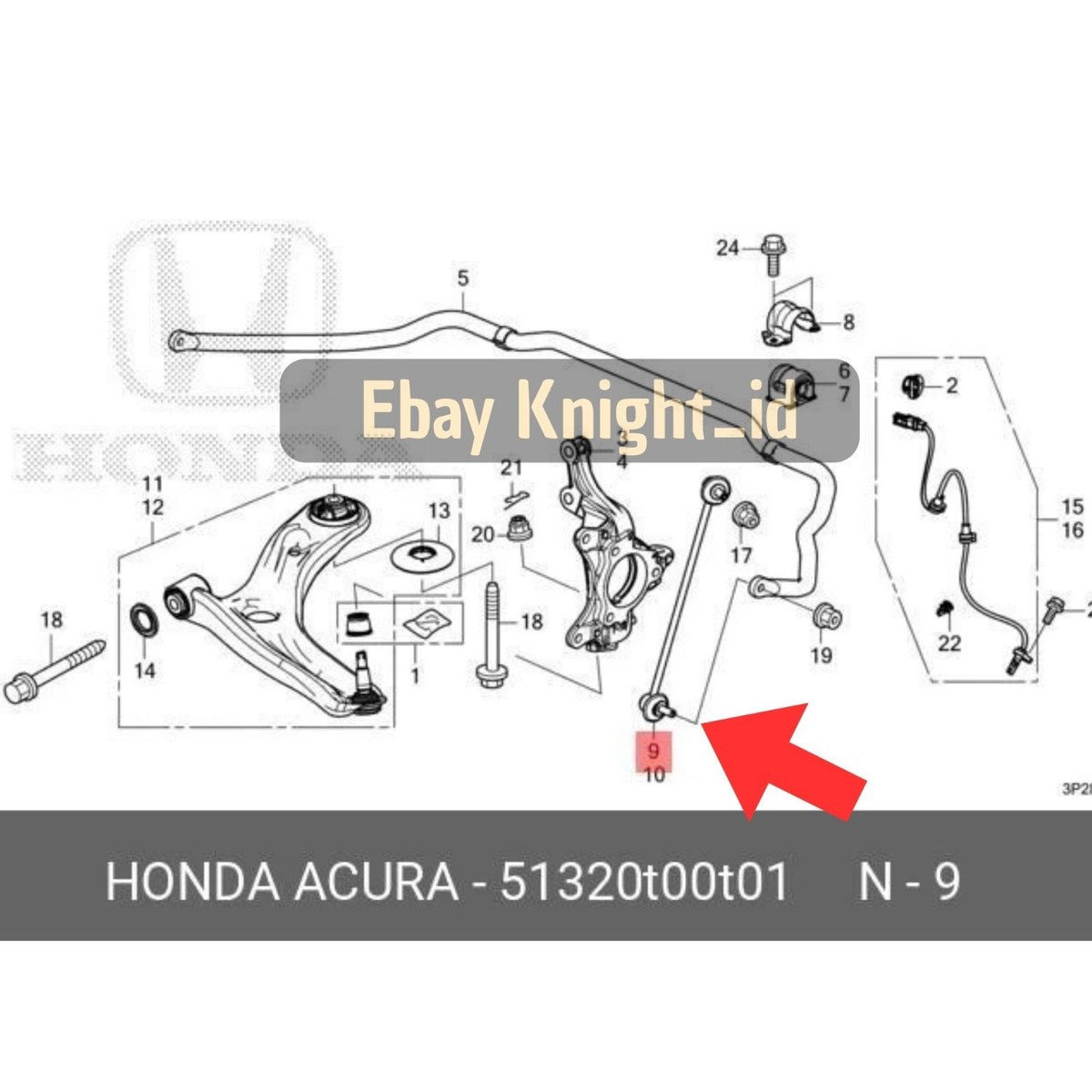 Fit For Honda City 2021up Front Stabilizer Link Comp 51320-T00-T01