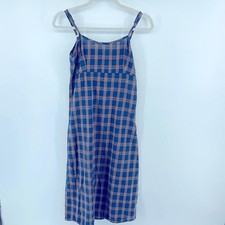 Urban Outfitters Y2k inspired plaid waist empire tank midi sheath dress sz S