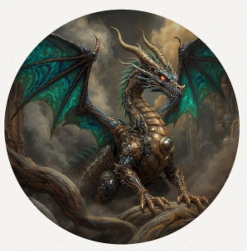 Hayleybug 1 oz Emerald Scourge Dragon Silver Ruthenium Plate POP 5 Round #3