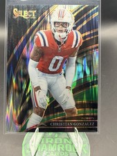 2025 Panini Select Green & Blue Shock Prizm Club Level Christian Gonzalez #280