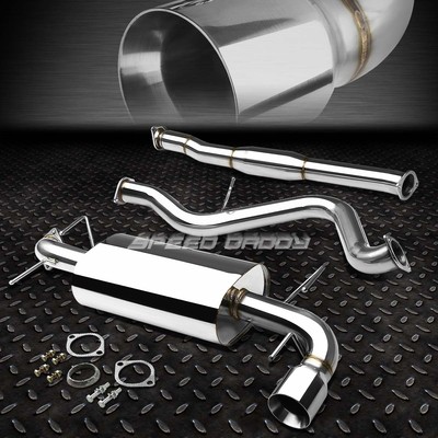 FOR 08-14 IMPREZA WRX GE/GV 2.5 EJ25 4''ROLLED MUFFLER TIP RACING CATBACK EXHAUST