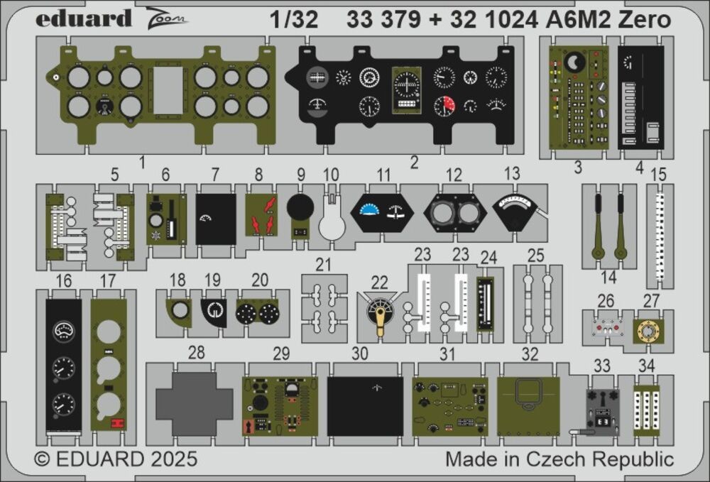 Eduard Accessories 33379 - 1:32 A6M2 Zero Tamiya - New