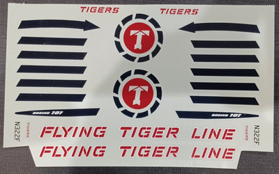 MicroScale | No. 44-12 | 1:144 Boeing 707 Flying Tiger Line Airlines Decals