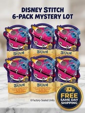 6 Pack Mystery Lot Disney Stitch Outta This World Clip-On Plush Attachmeez