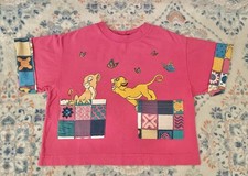 Disney The Lion King Simba Nala Butterfly Duel Pocket Shirt Youth Vintage