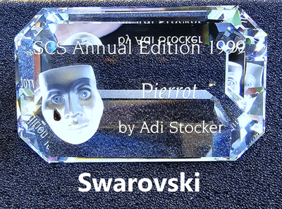 🎭 Swarovski Crystal 1999 Annual Edition Pierrot Mask Title Plaque