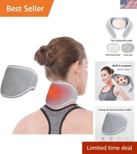 Heated Neck Brace Cervical Collar - Neck Support Brace with Heating Pad