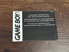 Consumer Information and Precautions Booklet Nintendo Gameboy Manual Only