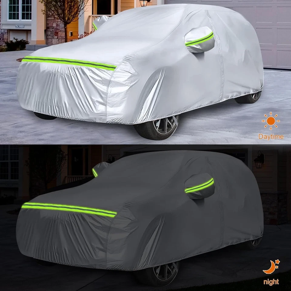 6 Layers Waterproof Car Covers Replace for 2007-25 Chevy Tahoe/GMC Yukon Silver Foto 3 de 4