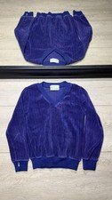 Vintage 1970s Kids / Toddlers Velour Lounge Style Cardigan Sweater