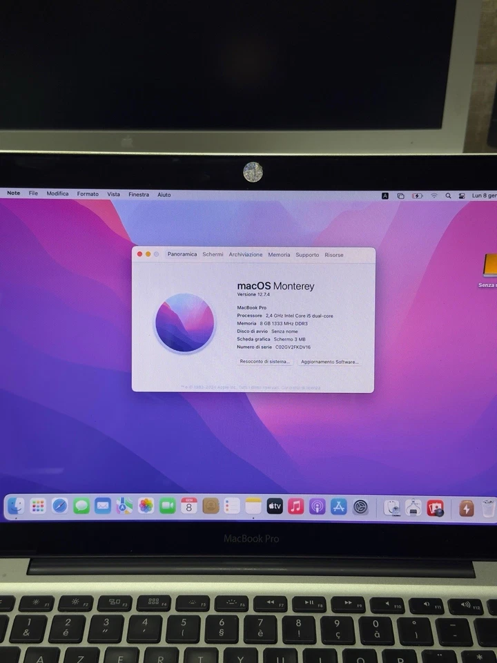 Apple MacBook Pro 13" 2011 · i5 · 8GB · 250GB, foto 2 di 2